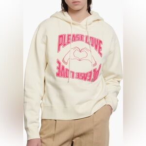 Sandro Please Love Hooded Sweatshirt